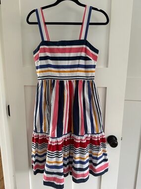 Vince Camuto Women’s Multicolor Striped Sundress - Navy, Pink & Yellow